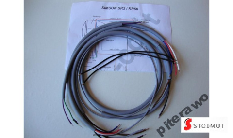 INSTALACJA ELEKTRYCZNA SIMSON SR2 / KR50 SZARA INSTALACJA ELEKTRYCZNA SIMSON SR2 / KR50 SZARA