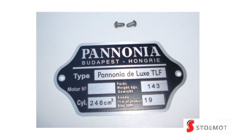 PANNONIA TABLICZKA ZNAMIONOWA POZIOMA PANNONIA TABLICZKA ZNAMIONOWA POZIOMA