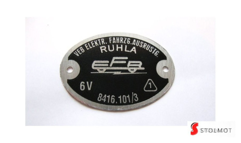 TABLICZKA KLAKSON SYGNAŁ EFR AWO S/T / EMW / IFA / MZ ES TABLICZKA KLAKSON SYGNAŁ EFR AWO S/T / EMW / IFA / MZ ES