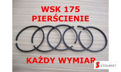 PIERŚCIENIE TŁOKOWE 2 SZLIF 61,50 WSK 175 PIERŚCIENIE TŁOKOWE 2 SZLIF 61,50 WSK 175